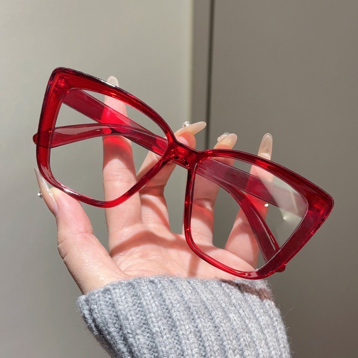 Retro Cat-Eye Tortoiseshell Optical Glasses - 图片 7