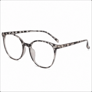 Minimalist Round Grey Tortoise Optical Glasses