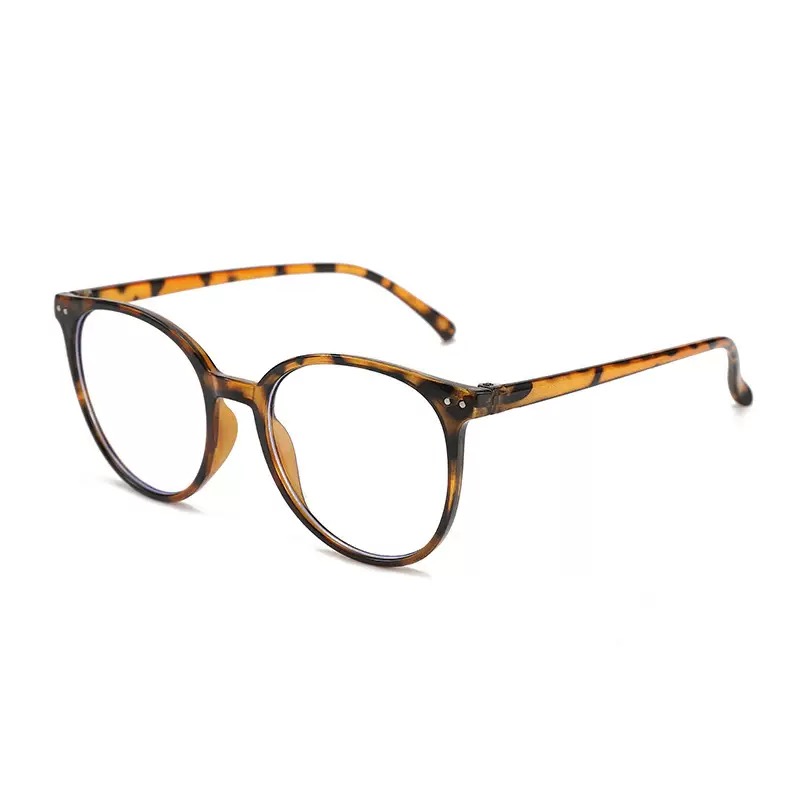 Minimalist Round Grey Tortoise Optical Glasses - 图片 5