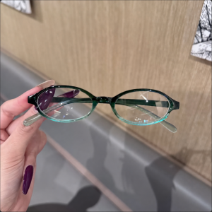 Retro Green Gradient Oval Optical Glasses
