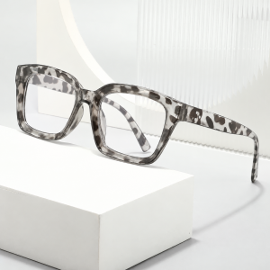 Retro Square Grey Tortoise Optical Glasses