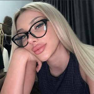 Glossy Black Cat-Eye Optical Glasses