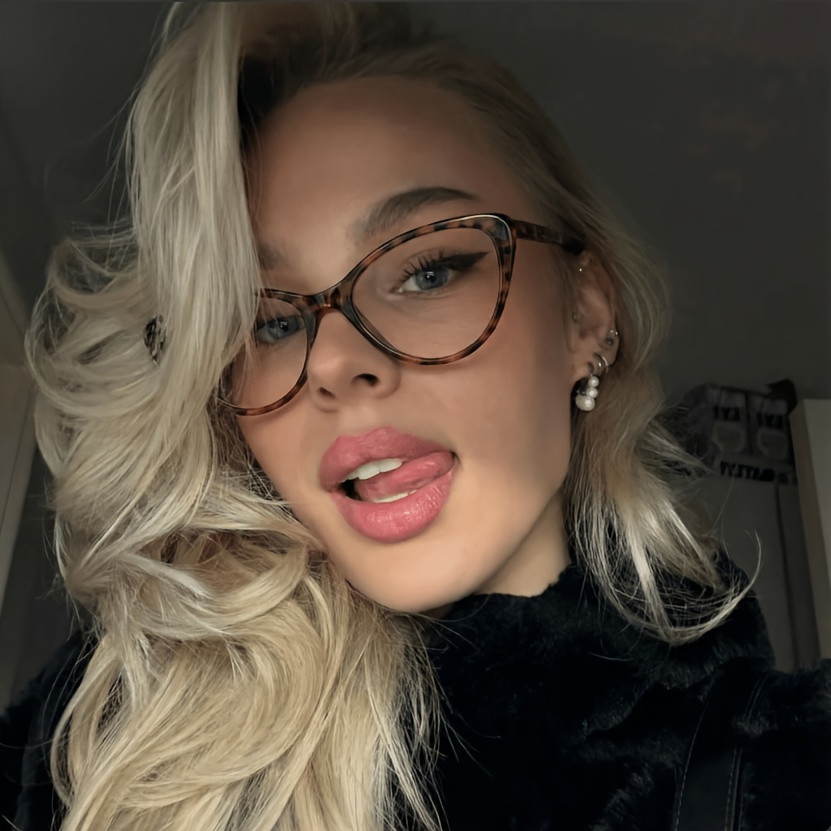 Glossy Black Cat-Eye Optical Glasses - 图片 2