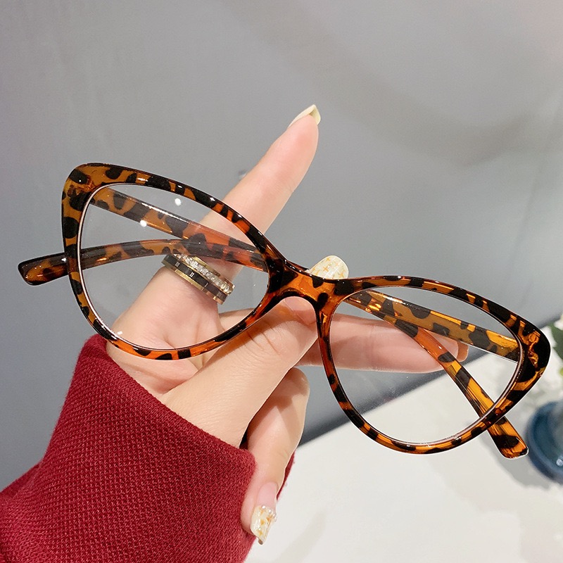 Glossy Black Cat-Eye Optical Glasses - 图片 6
