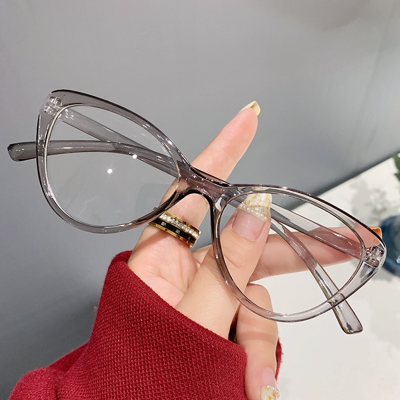 Glossy Black Cat-Eye Optical Glasses - 图片 7