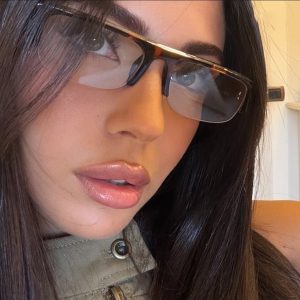 Semi-Rimless Tortoiseshell Optical Glasses with Gold Trim