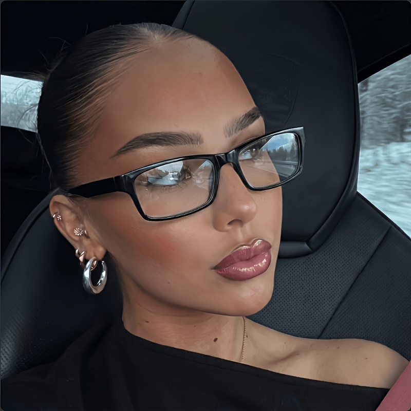 Sleek Black Rectangular Reading Glasses - 图片 2