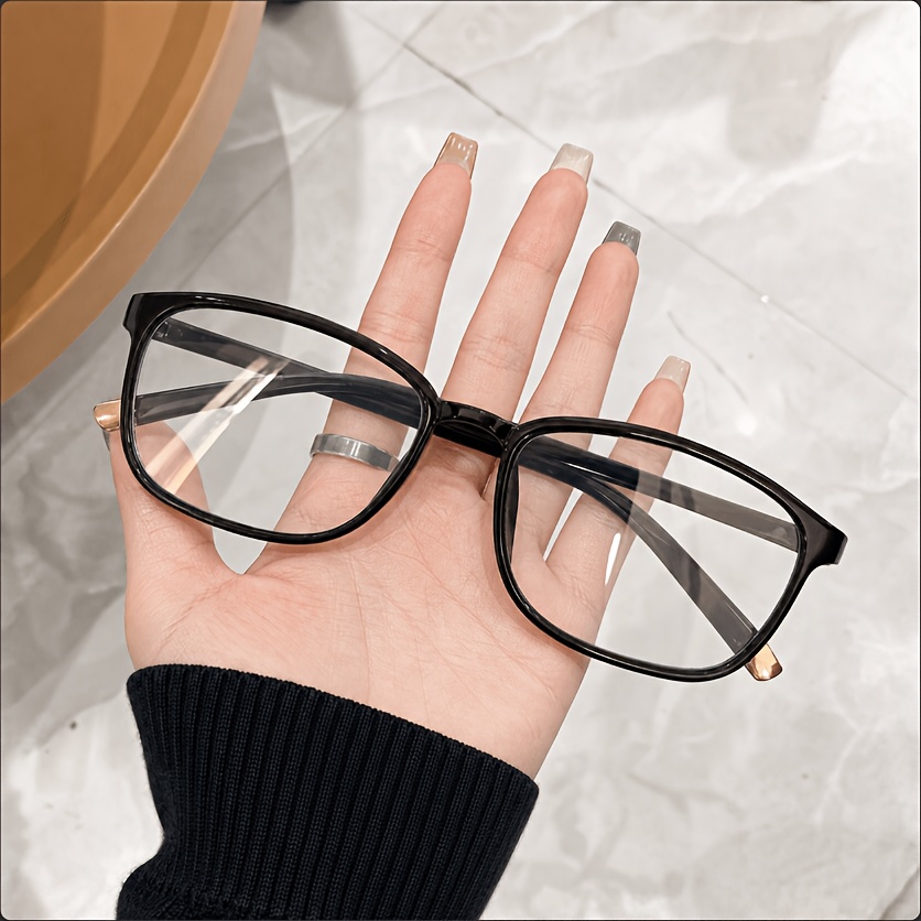 Minimalist Square Black Reading Glasses - 图片 4